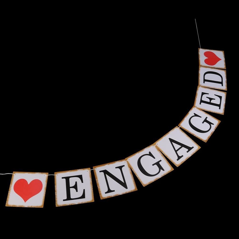 Bunting Banner Wedding Bridal Party Decoration Photo Prop (ENGAGED)